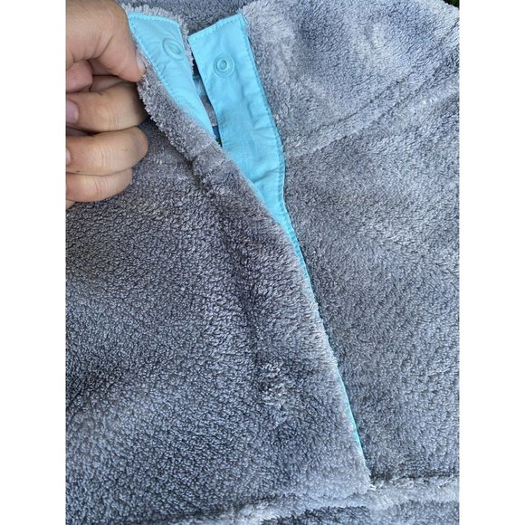 JACHS Cabin Sweater Pullover Womens Long Sleeve 1/4 Gray Fleece Medium Casual - Picture 5 of 8